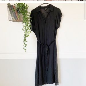 Lucky Brand Semi-Sheer Midi Shirt Dress